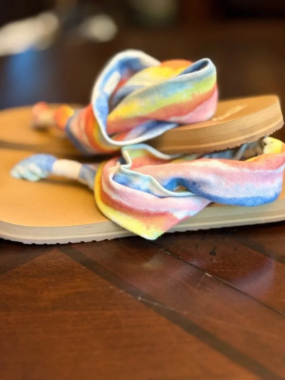 Sanuk Rainbow Tie Dye Yoga Sling Comfort Sandals - Size 8